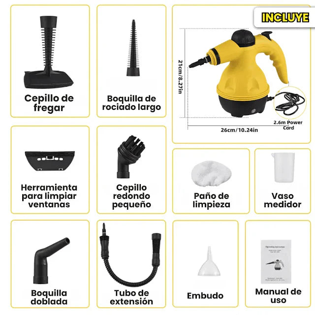 VapoClean Pro™ - Limpiador a Vapor 1000W