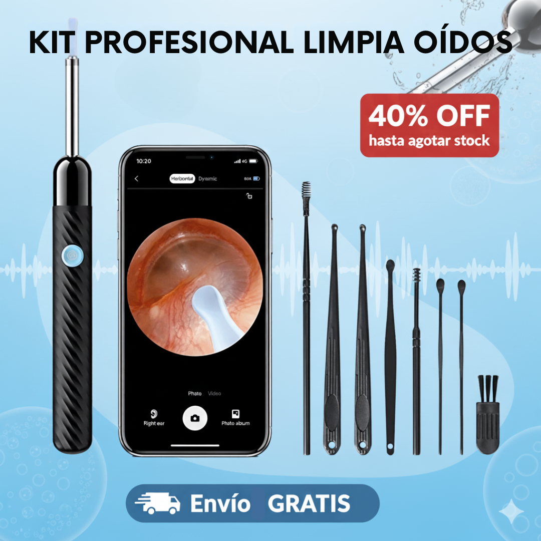 Kit Profesional de Eliminación de Cera de Oído - EarClear™