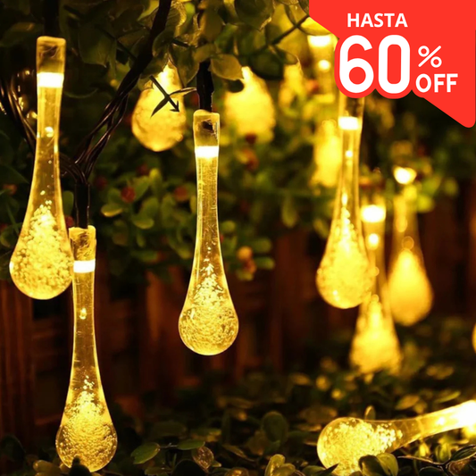 Luces Led Solar Luz Calida 6 metros