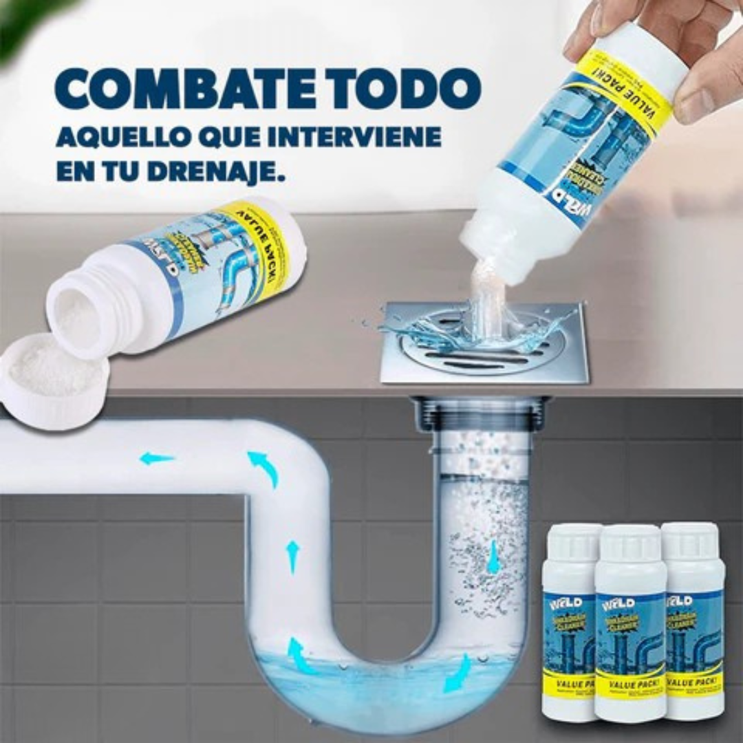Turboclean™ - 3x1 Destapa Cañerías en Segundos
