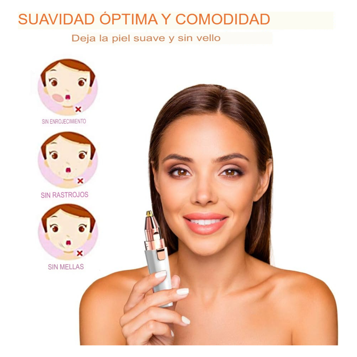 Depiladora de Precisión Facial 2 en 1