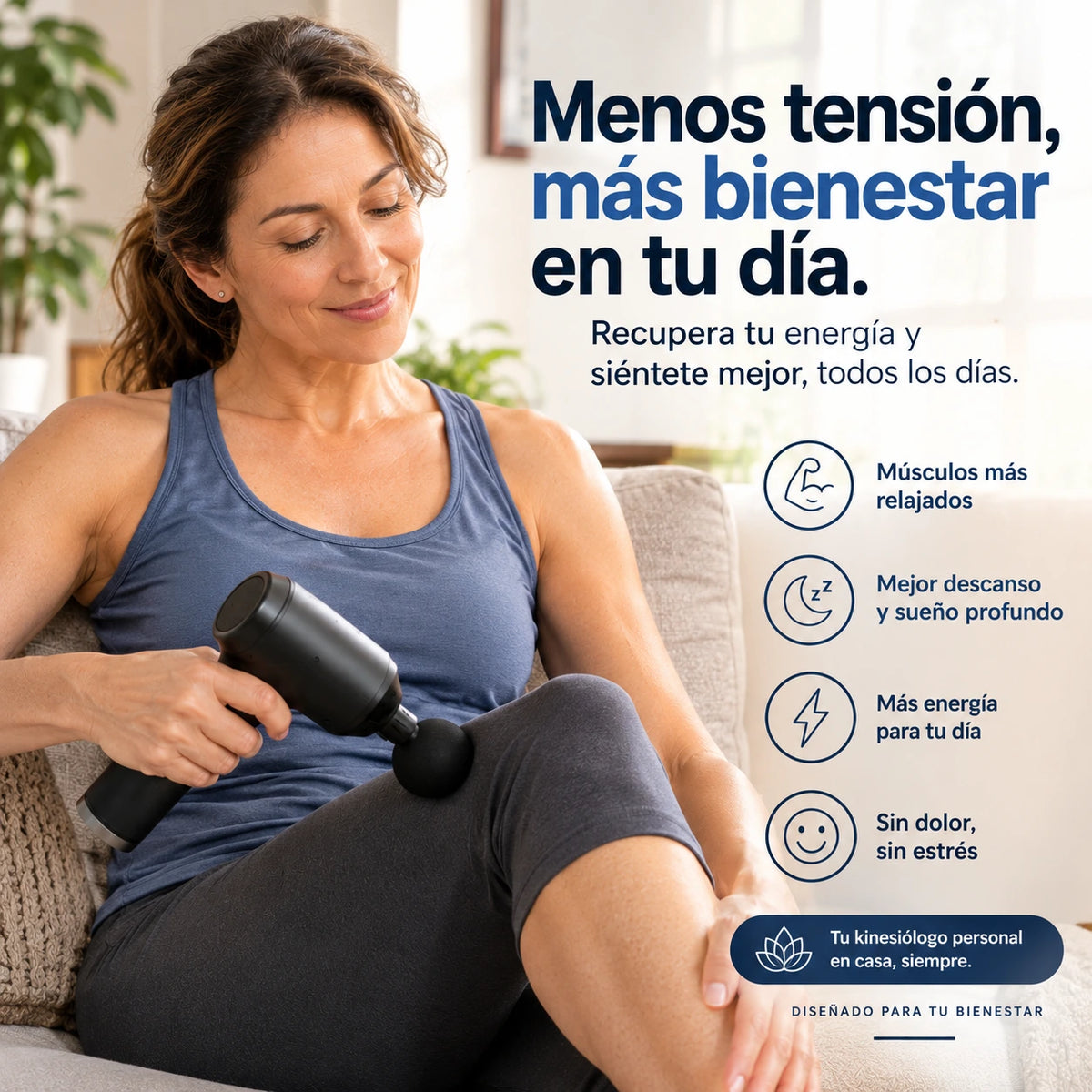 CYBER DAY AliviaPro™ - Pistola De Masaje Electrica + 4 Cabezales