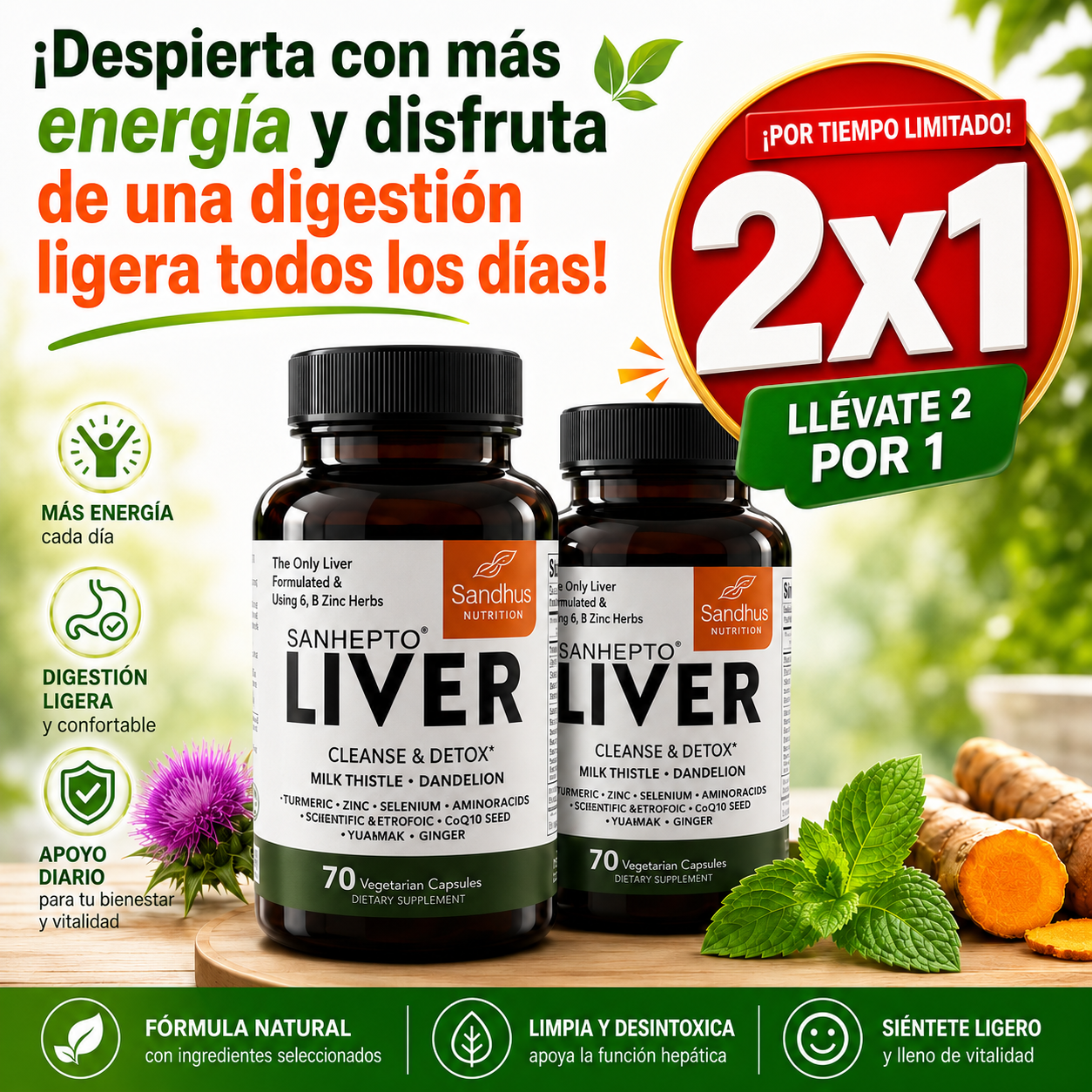 2x1 LiverReset Pro™ - Cleanse & Detox 70 CAPS