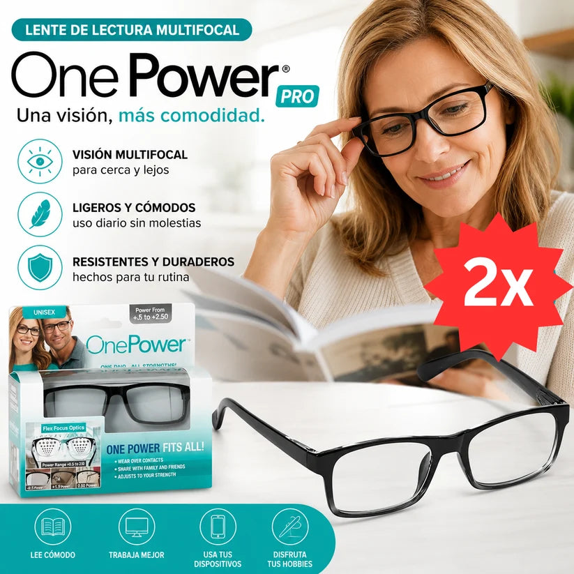 Lente De Lectura Multifocal One Power- Una visión, más comodidad.