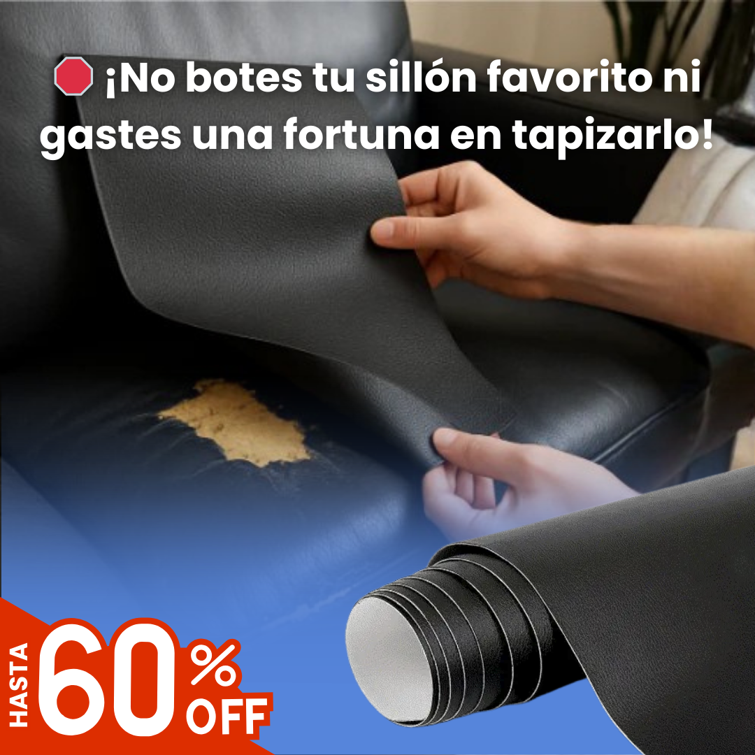 CueroFix™ - Rollo de Cuero Adhesivo de Reparación