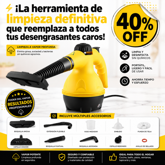 VapoClean Pro™ - Limpiador a Vapor 1000W