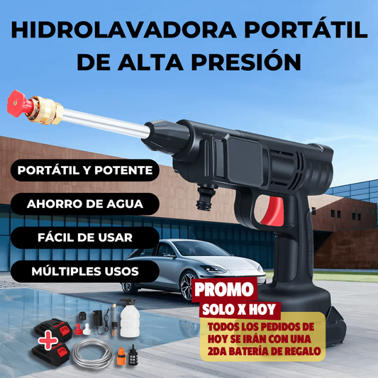 HydroJet Pro™ - Hidrolavadora Inalambrica + Batería Adicional de REGALO!